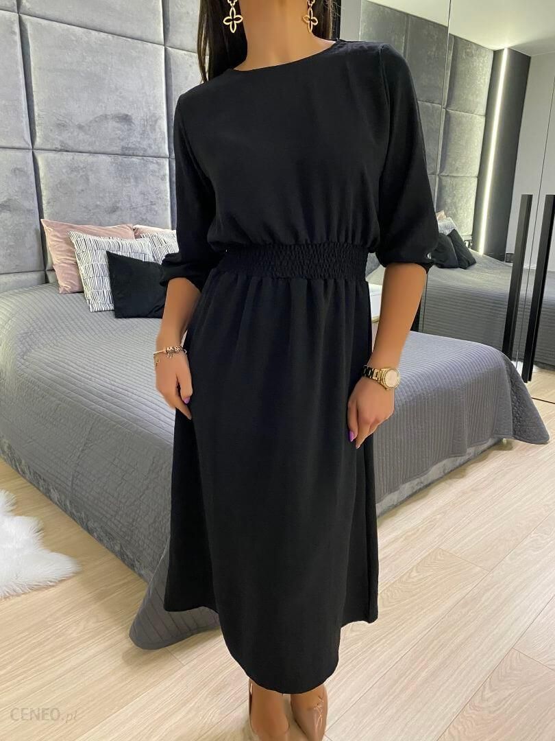 Czarna Sukienka Midi 5865-104-C - Ceny i opinie 