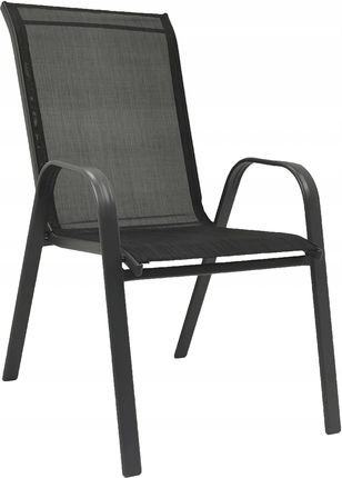 Kontrast Metalowe Krzesło Ogrodowe Majorka Czarny 63809