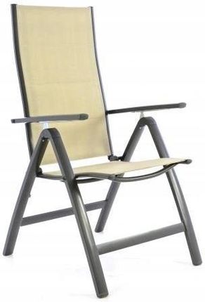 Regulowane Aluminiowe Krzesło Leżak Składany Beż