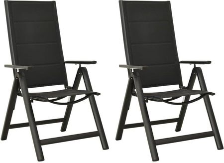Shumee Składane Krzesła Ogrodowe 2 Szt. Textilene I Aluminium