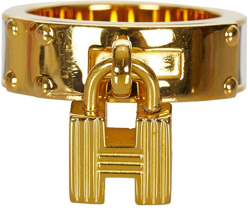Hermes Vintage Pre-owned Cadenas Scarf pierścionek Metal Brass