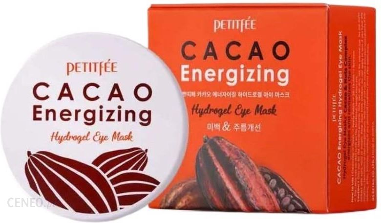 PETITFEE Cacao Energizing Hydrogel Eye Mask 60szt - Hydrożelowe płatki pod oczy z ekstraktem z kakao o działaniu wygładzającym