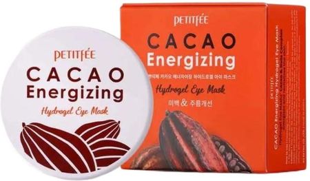 PETITFEE Cacao Energizing Hydrogel Eye Mask 60szt - Hydrożelowe płatki pod oczy z ekstraktem z kakao o działaniu wygładzającym