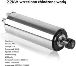 Wrzeciono 2,2kw CNC Chłodzone cieczą 0013