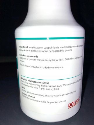 Dolfos Dolżel Poród 500Ml Witaminy Na U Bydła - zdjęcie 2