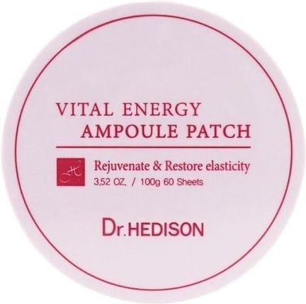 Dr.HEDISON Vital Energy Odmładzające i przywracające elastyczność płatki pod oczy