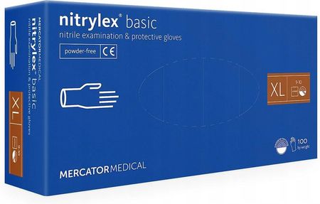 Rękawiczki nitrylowe Nitrylex Basic 100 szt XL