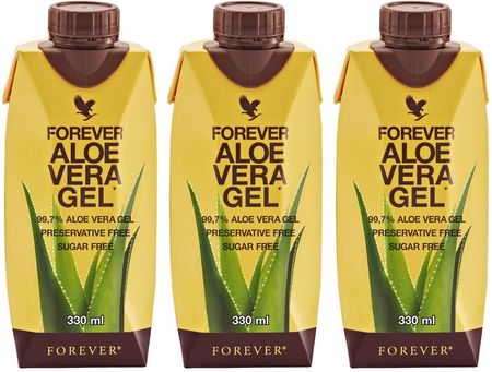 Trójpak Forever Aloe Vera Gel mini™. Trójpak (3 x 330 ml) soku z miąższem z liści aloesu wzbogacony witaminą C (71533)