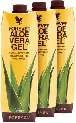 Trójpak Forever Aloe Vera Gel™. Trójpak (3 x 1 litr) soku z miąższem z liści aloesu wzbogacony witaminą C (7153)