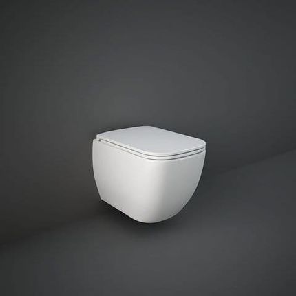 Rak Ceramics Metropolitan Rimless + Deska Wc Slim Biały Połysk (METR1SET)