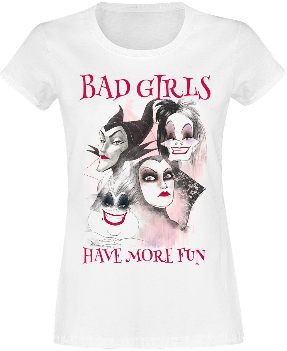 Disney Villains - Bad Girls Have More Fun - T-Shirt - biały