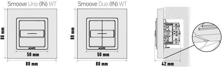 Somfy Przełącznik Smoove Uno Wt Z Podtrzymaniem (1800508)