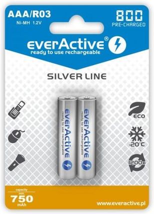 EverActive Akumulatorki R03/AAA Ni-MH 800mAh 2 sztuki