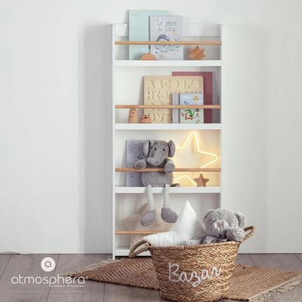 Atmosphera For Kids Regał Na Książki Dla Dzieci, Biały, 4 Poziomy - zdjęcie 3