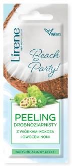 Lirene Maseczki Beach Party! Peeling drobnoziarnisty z wiórkami kokosa i owocem noni 7ml