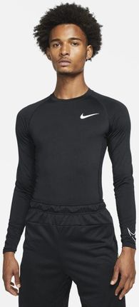Nike Męska Koszulka Z Długim Rękawem I O Przylegającym Kroju Pro Dri Fit Czerń