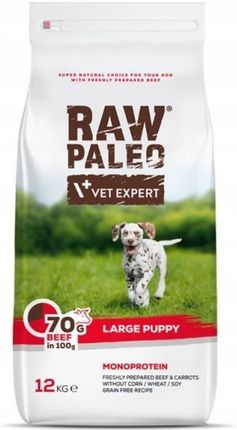Vet Expert Raw Paleo Puppy Large Wołowina 12Kg