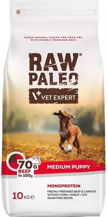Vet Expert Raw Paleo Puppy Medium Wołowina 10Kg