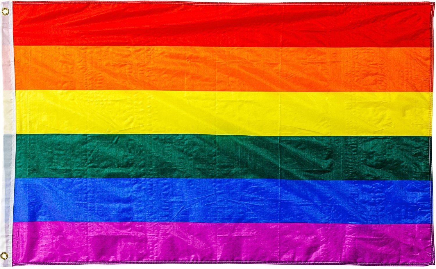 VIDAXL FLAGA RAINBOW TĘCZOWA LGBT DUMY 120X80CM NA MASZT - zdjęcie 3 VIDAXL FLAGA RAINBOW TĘCZOWA LGBT DUMY 120X80CM NA MASZT