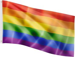 VIDAXL FLAGA RAINBOW TĘCZOWA LGBT DUMY 120X80CM NA MASZT - Symbole narodowe i flagi