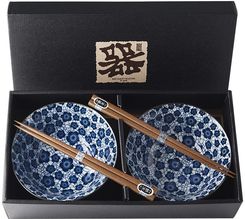 Zdjęcie Mij Zestaw Misek Blue Plum Design Z Pałeczkami 500ml 2szt. - Siechnice