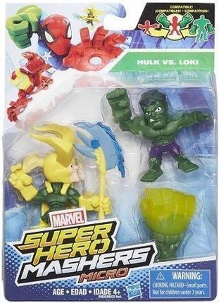 Hasbro Avengers 2w1 Super Hero Mashers Hulk vs Loki B6688