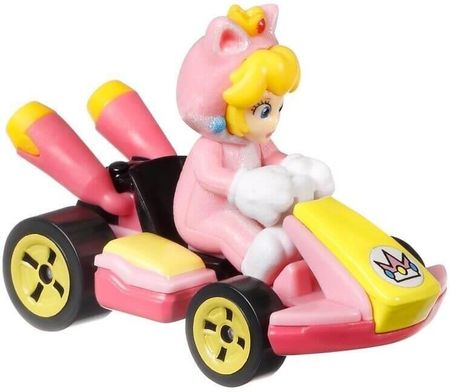 Hot Wheels Pojazd Podstawowy Mario Kart Cat Peach GBG25 GRN13