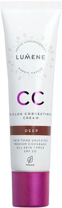 Lumene Cc Color Correcting Cream Płynny Podkład Spf20 Deep 30 ml