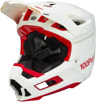 1 100% Aircraft Dh Carbon Helmet Czerwony Biały