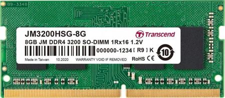 Pamięć RAM Transcend Sodimm Ddr4 8Gb 3200Mhz 1.2V Sing (760557849162)