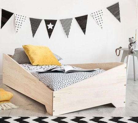 Elior Drewniane łóżko dziecięce Lexin 8X - 21 rozmiarów 60x120cm  