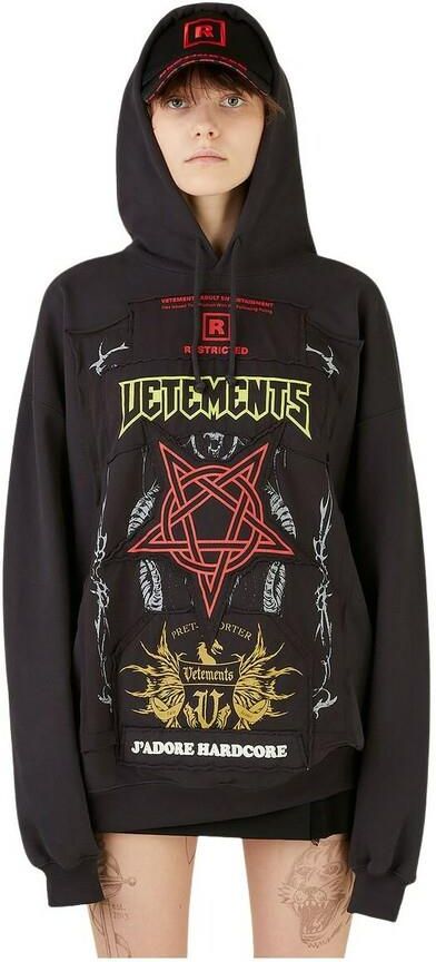 Vetements Hardcore Patched Logo Hooded Sweatshirt - Ceny i Vetements Hardcore Patched Logo Hooded Sweatshirt - Ceny i
