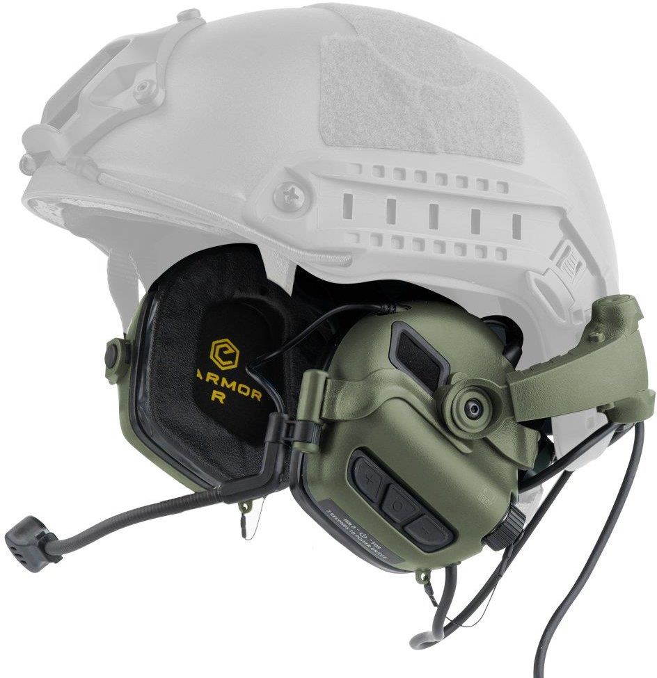 Earmor Zestaw Słuchawkowy Do Hełmów M32X Mark 3 Foliage Green M32X