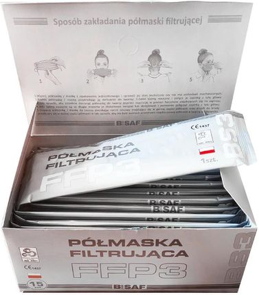 Bisaf Maska Ochronna Ffp3 Filtrująca Premium 15Szt - zdjęcie 6