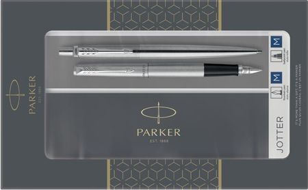 Zestaw Parker Pióro Wieczne + Długopis Jotter Stainless Steel Ct 2093258