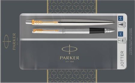 Zestaw Parker Pióro Wieczne + Długopis Jotter Stainless Steel Gt 2093257