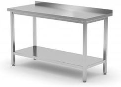 Zdjęcie Stół Przyścienny Z Półką 800X600X850 Mm - Buk