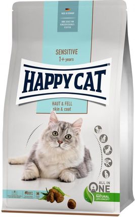 Happycat Sensitive Skin&Coat Sucha Karma Dla Dorosłych Kotów Zdrowej Skóry I Sierści 1,3Kg