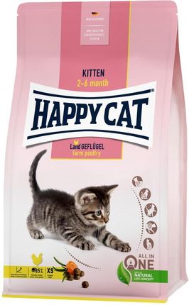 Happy Cat Kitten Farm Poultry Sucha Karma Dla Kociąt W Wieku 2-6 Mies Drób 1,3Kg