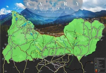 Mapa Zdrapka - Tatry Polskie