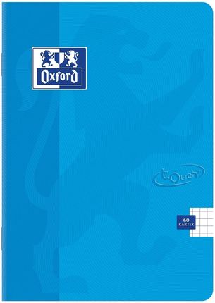 Oxford Touch Zeszyt A4 Miękka Kartonowa Okładka Zszywki Kratka 5Mm Z Marginesem 60 Kartek Miks Kolorów