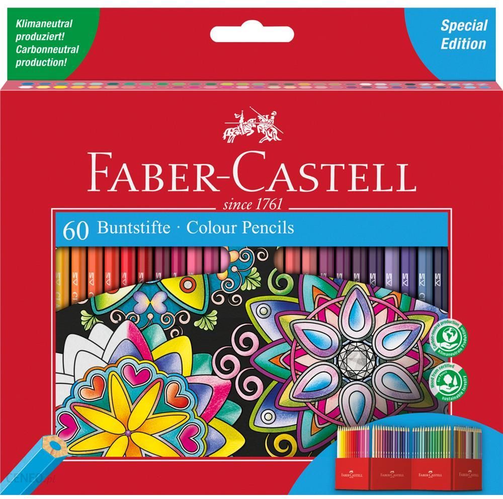 Faber Castell Zestaw Kredek Kredki Faber Castell 60 Kolorów Ceny I