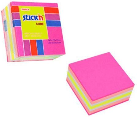 Stickn Notes Samop. 51×51 Sticke`N Neon/Past Różowa Kostka 250