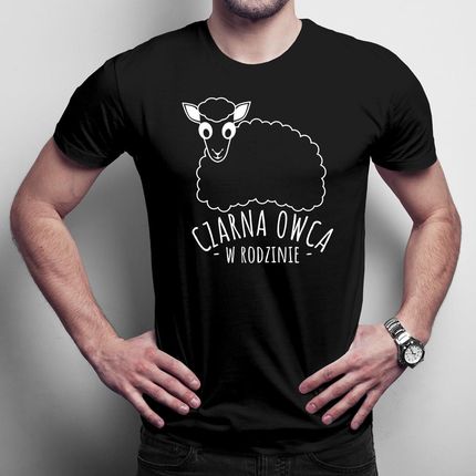 Czarna owca w rodzinie  męska koszulka na prezent