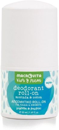Macrovita Kids Dezodorant Roll-On Dla Chłopców Aqua Z Morindą I Bawełną 50Ml