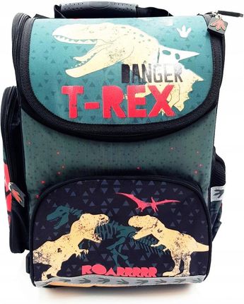 St. Majewski Tornister Szkolny Premium Danger T-Rex