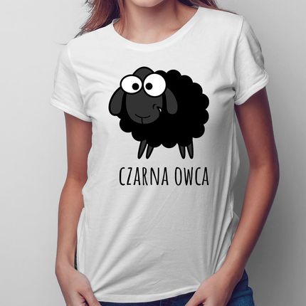 Czarna owca - damska koszulka na prezent