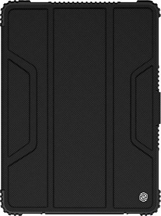 Nillkin Bumper Leather Case Pro pancerne etui Smart Cover z osłoną na aparat i podstawką iPad 10.2'' 2020 / 2019 czarny Darmowa do