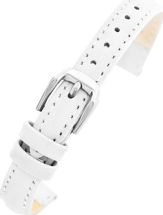 Pacific Pasek skórzany W30 do zegarka - w pudełku biały- 12mm