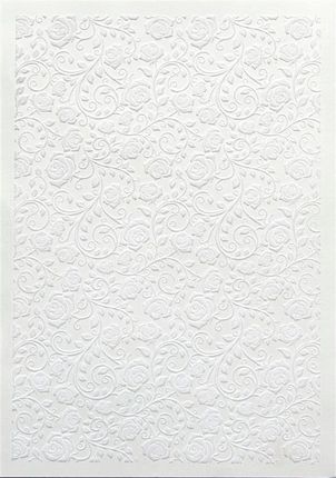 Galeria Papieru Karton Welurowy Róże Biały A4 Op/10Szt 250G/M2